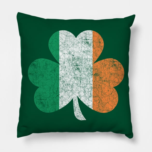 Vintage Irish Shamrock Saint Patrick Day Pillow by vladocar