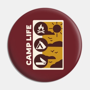 Camp Life Badge Pin