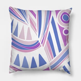 Mazipoodles New Fish Head Leaves Jazz Funk Purple Pink Blue White Pillow