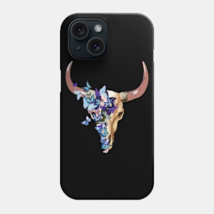 Cow skull floral 7 Phone Case