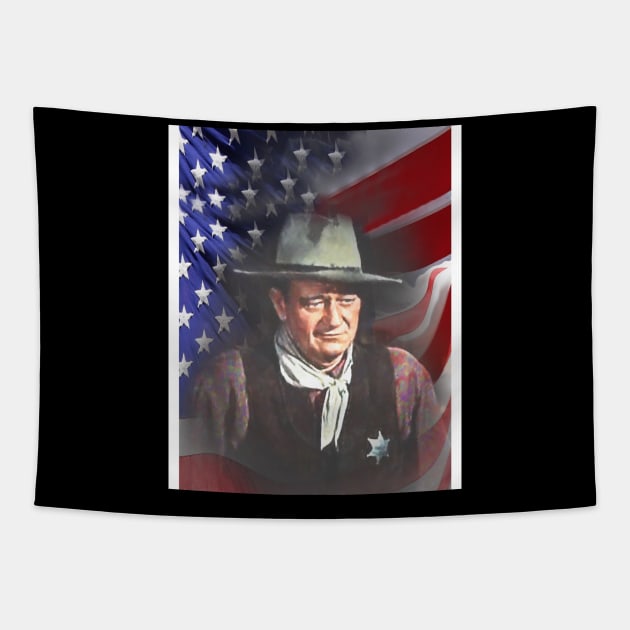 John_Wayne Tapestry by Anung