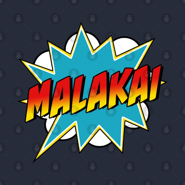 Boys Malakai Name Superhero Comic Book by Rixta Tees