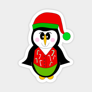 MERRY Christmas Festive Penguin Magnet