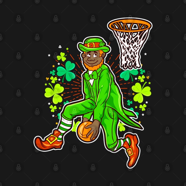 African American Black Leprechaun Basketball St Patrick's Day by E