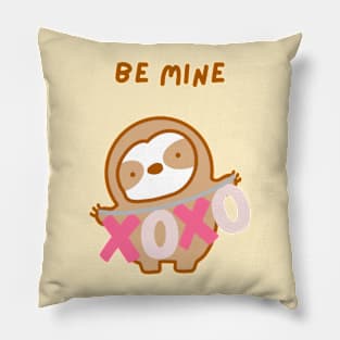 Cute Valentine’s Day Be Mine Sloth Pillow