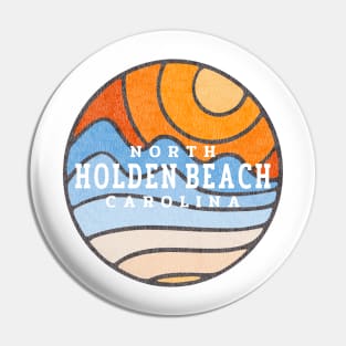 Holden Beach, NC Summertime Vacationing Stained Glass Sunrise Pin