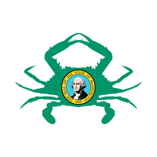 Washington Crab Flag by Wickedcartoons