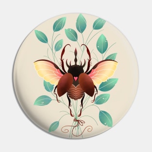 Love bug scarab beetle Pin