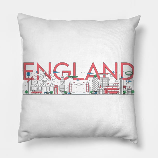 England travel Pillow by SerenityByAlex