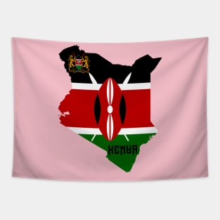 Kenya flag & map Tapestry