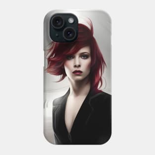 Red Haired Woman in the Snow Phone Case