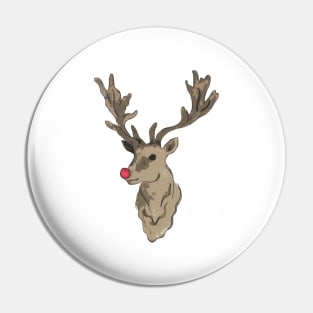 Red Nosed Reindeer Pin