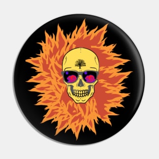 hot skull Pin