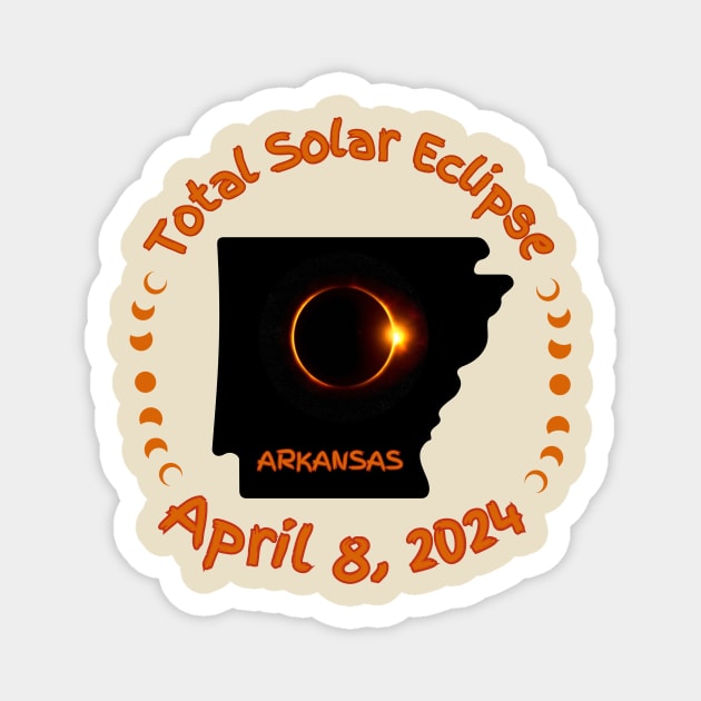 Arkansas Total Solar Eclipse Magnet by Total Solar Eclipse