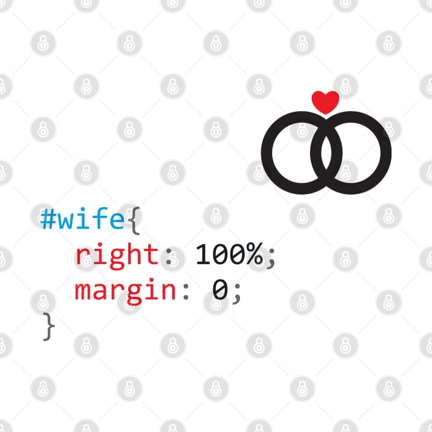 CSS #wife right 100% - Funny Programming Jokes - Light Color by springforce