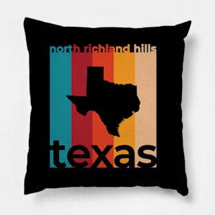 North Richland Hills Texas Retro Pillow