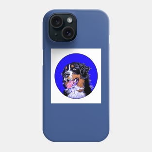 BERNER DOG ROYAL BLUE Phone Case