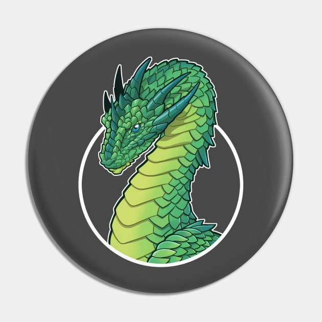 Green Elder Dragon Pin by jpowersart