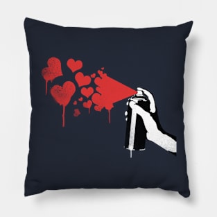 Bubble Spray of Heart Art Pillow