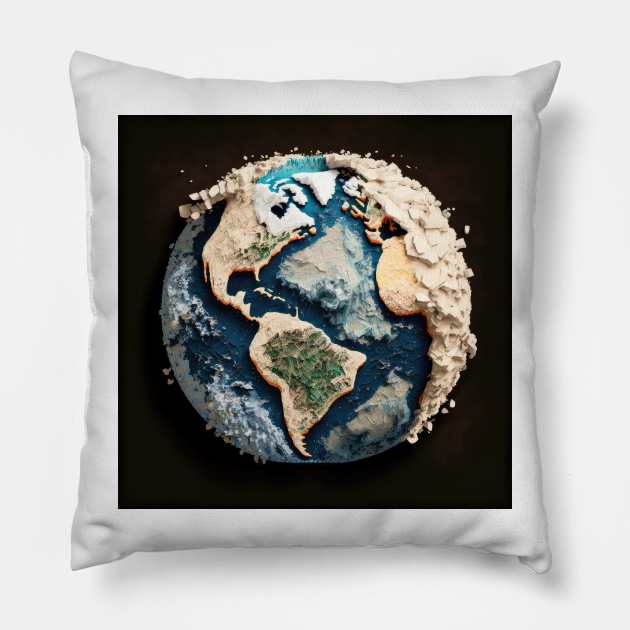 earth concept global warming Pillow by damnaloi