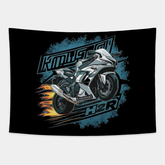 Kawasaki Ninja H2r Tapestry by Farhan S