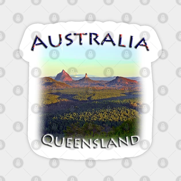 Australia - Queensland, Glasshouse Mountains Magnet by TouristMerch