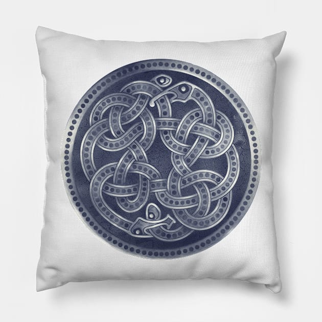 Silver Serpents Pillow by Hareguizer