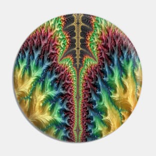 Rainbow Mandelbrot Fractal Pin