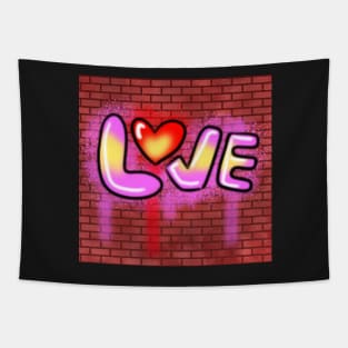 Graffiti "Love" Tapestry