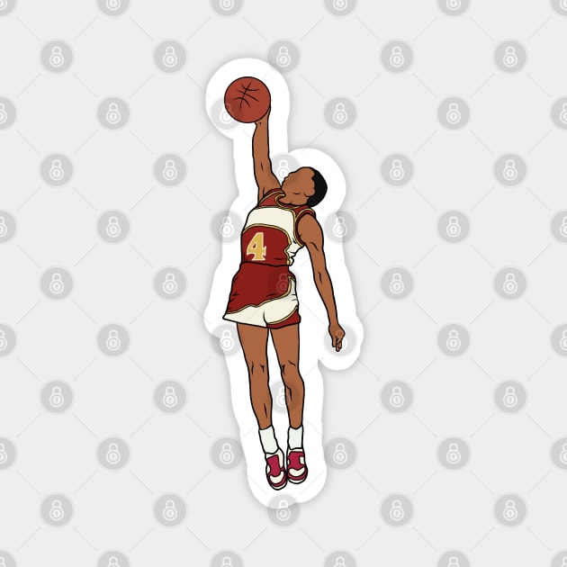 Spud Webb Dunk Magnet by rattraptees