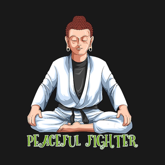 Buddha Peaceful Fighter Brazilian Jiu-Jitsu by eldridgejacqueline