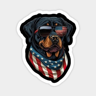 Rottweiler 4th of July Magnet