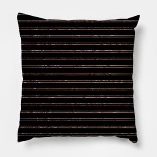 black mask for the stylish gentleman and dandy - golden stripes pattern face mask Pillow