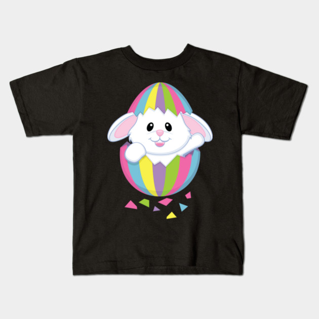 Easter Kids T-shirt Easter Bunny Boy Girl Children Easter T-shirt Bunny Eat