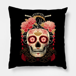 Geisha calavera skull Pillow