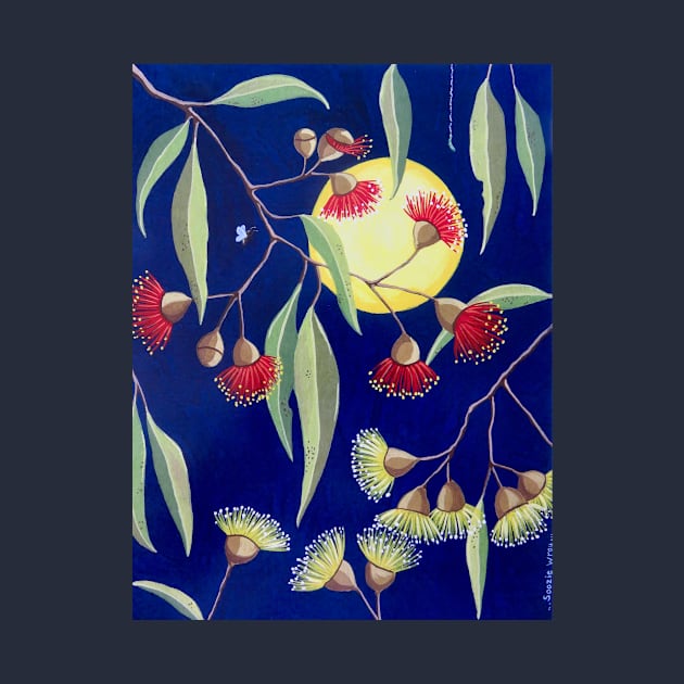 Australian Gum Blossoms in the Moonlight by SoozieWray