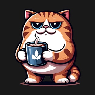 Cool Coffee Cat T-Shirt