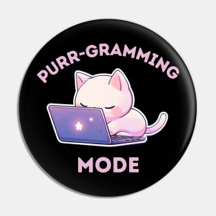 Purr-gramming Mode - Kawaii Cat Pin