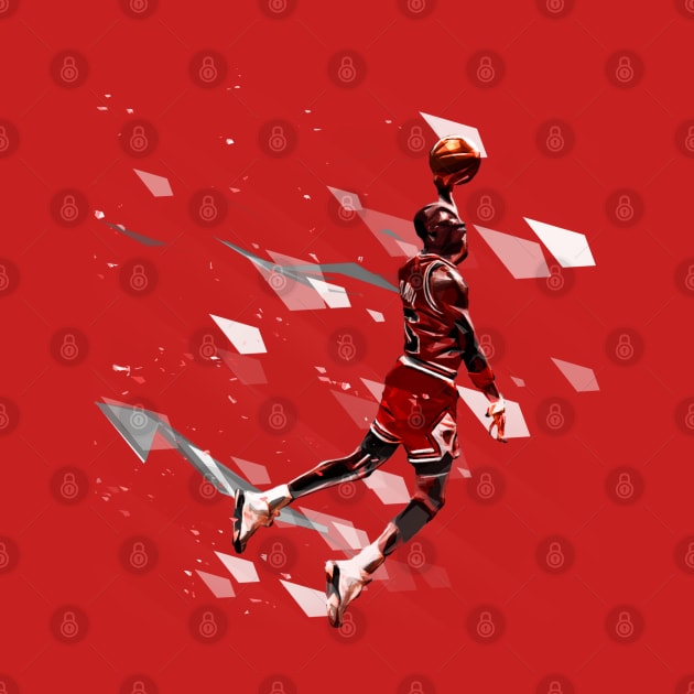 Micheal Jordan Abstract Poly Art by hesxjohnpaul