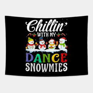 Chillin With My Dance Snowmies Teacher Xmas Gifts Tapestry