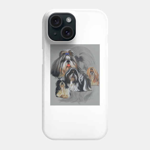 Shih Tzu Medley Phone Case by BarbBarcikKeith