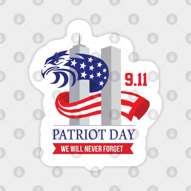 we will never forget 911 | patriot day Magnet by Ahmed1973