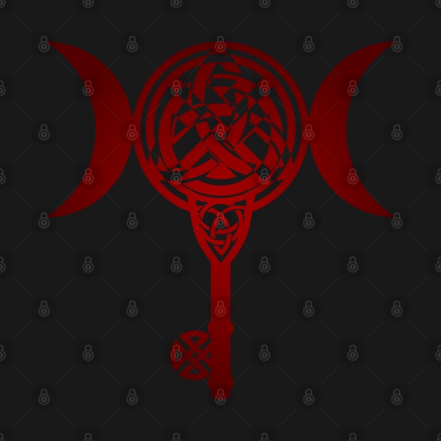 Triple moon Celtic key by DepicSpirit