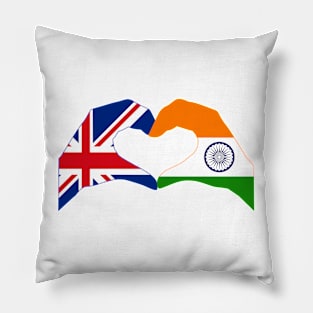 We Heart UK & India Patriot Flag Series Pillow