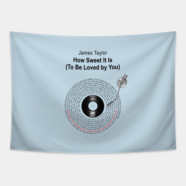 HOW SWEET IT IS LYRICS ILLUSTRATIONS Tapestry by Vansa Design