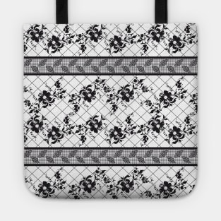 Black Lace Pattern Tote