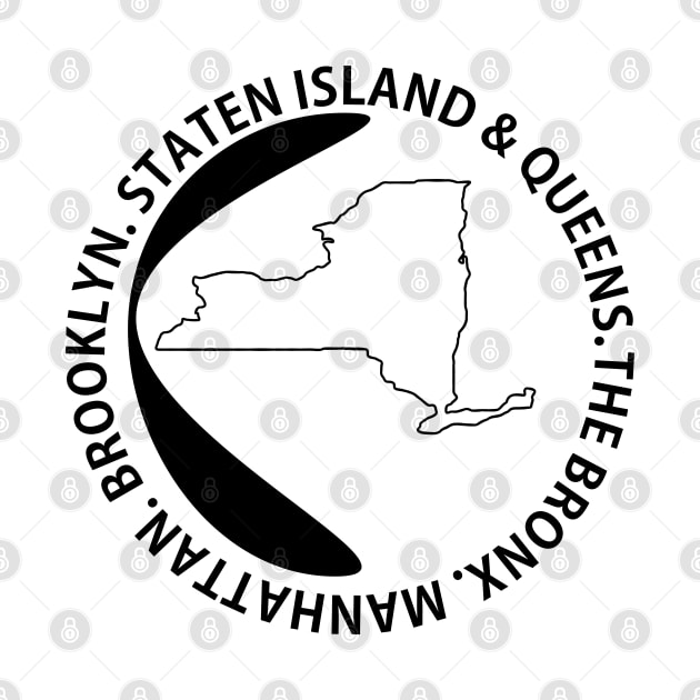 New York - 5 boroughs of New York City by Toozidi T Shirts