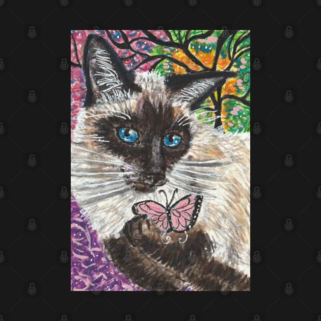 Siamese cat butterfly by SamsArtworks