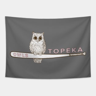 Historic Topeka Owls Minor League Baseball 1939 Tapestry