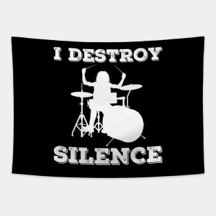 I Destroy Silence Drummer Tapestry